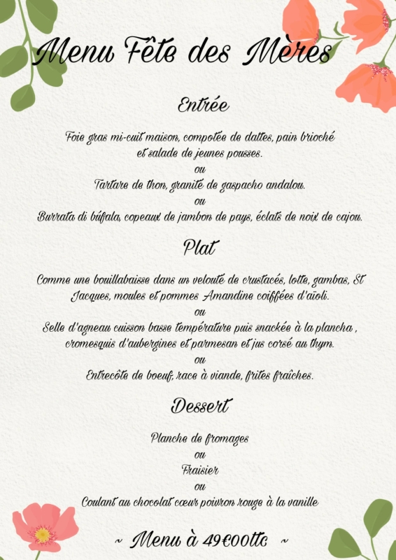 Fête des mères - La Croisée - restaurant CLAPIERS - top resto CLAPIERS